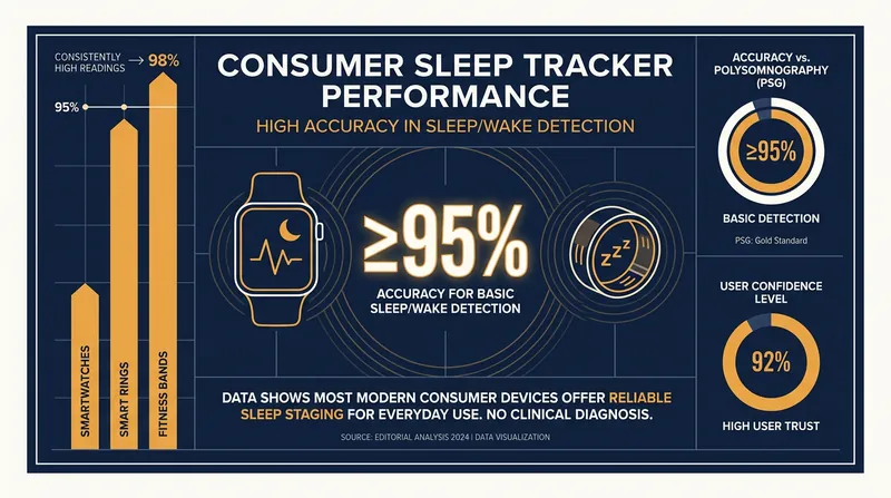 Modern wearables are highly reliable at determining whether a user is asleep or awake.