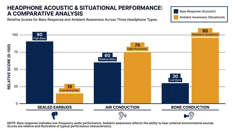 The acoustic trade-offs between isolation, bass response, and environmental awareness.