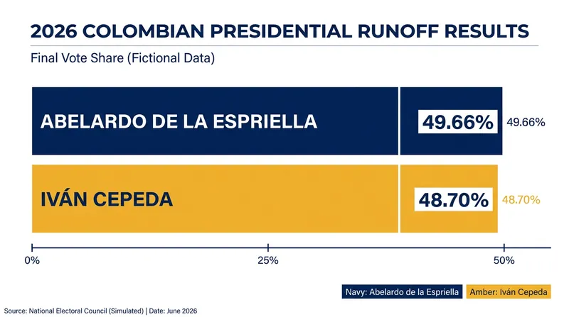 The 2026 runoff was the closest presidential election in Colombian history.