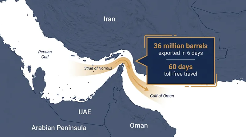The Strait of Hormuz is a critical choke point for global oil shipments.