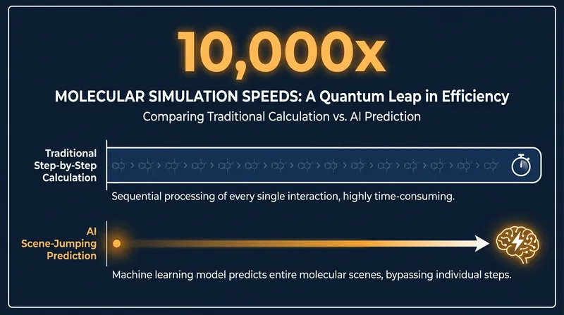 Generative AI models can bypass traditional numerical calculations, vastly accelerating drug simulation.