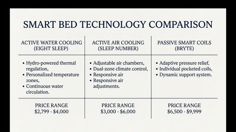 The smart bed market is divided into water-based covers, air-chamber beds, and active-coil systems.