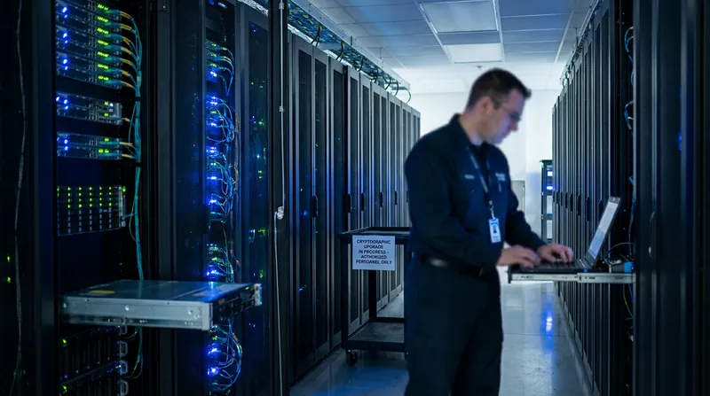 Federal data centers are currently undergoing massive cryptographic inventories to identify vulnerable legacy algorithms.