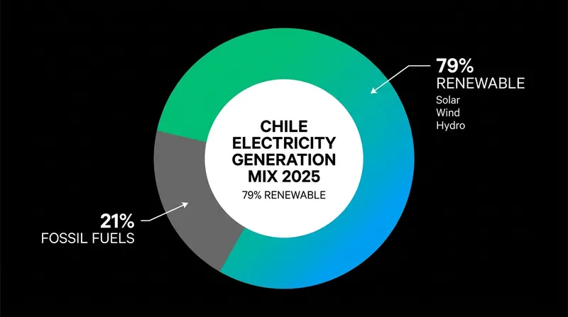 Chile generated nearly 80% of its electricity from renewable sources in 2025.