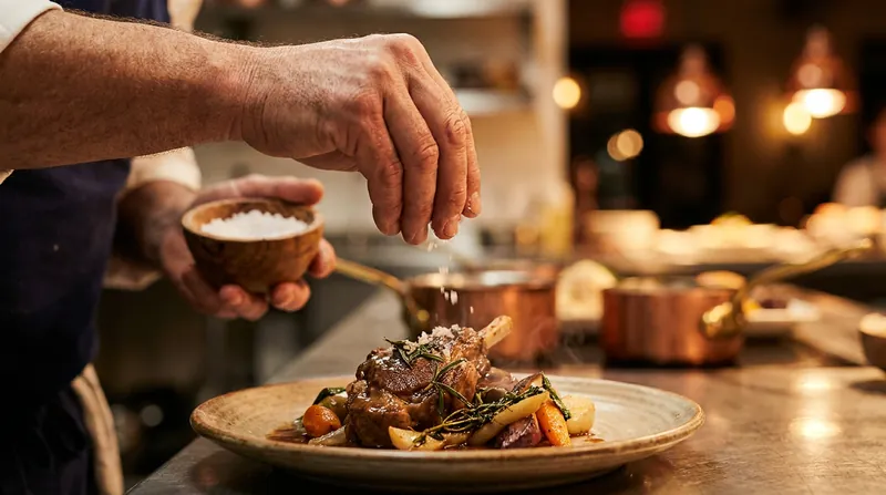 While chemical seasoning happens early, finishing salt provides a final textural crunch.