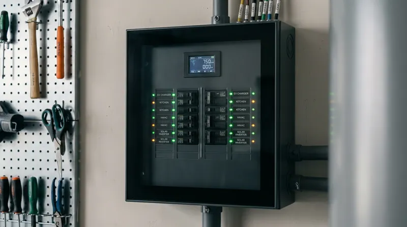 Smart electrical panels act as the brain of the home's new energy management systems.