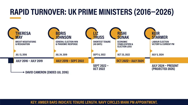 The UK is set to see its seventh prime minister in ten years.