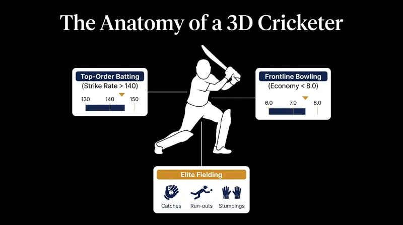 The three pillars of a modern franchise cricketer.