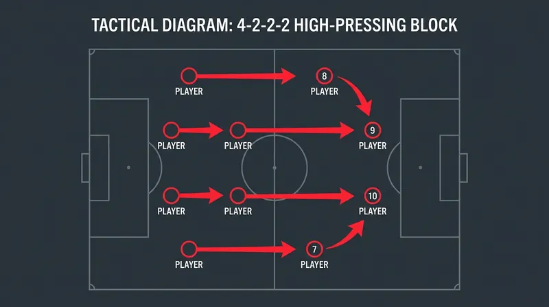 The 'Maplepress' relies on a narrow 4-2-2-2 shape to suffocate opponents high up the pitch.