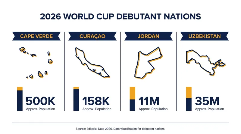 The 2026 World Cup features four nations making their tournament debuts.