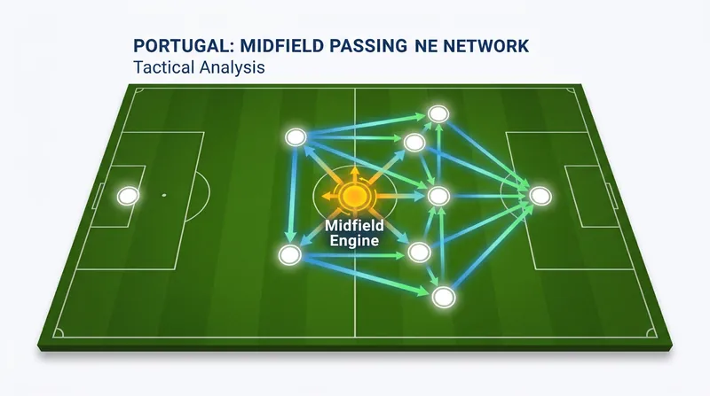 Portugal's tactical setup relies heavily on versatile midfielders who can drop deep and instantly transition the ball into the attacking third.