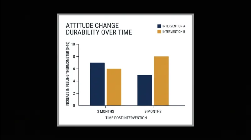 Research published in Science demonstrated that attitude shifts from deep canvassing persist for up to nine months.