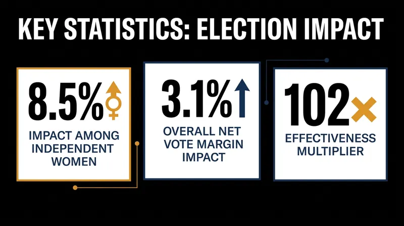 Data from the 2020 election cycle revealed massive persuasion multipliers compared to standard campaign tactics.