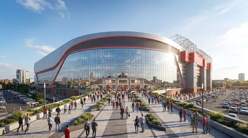 The new stadium is expected to anchor a wider regeneration of the Trafford Park area.