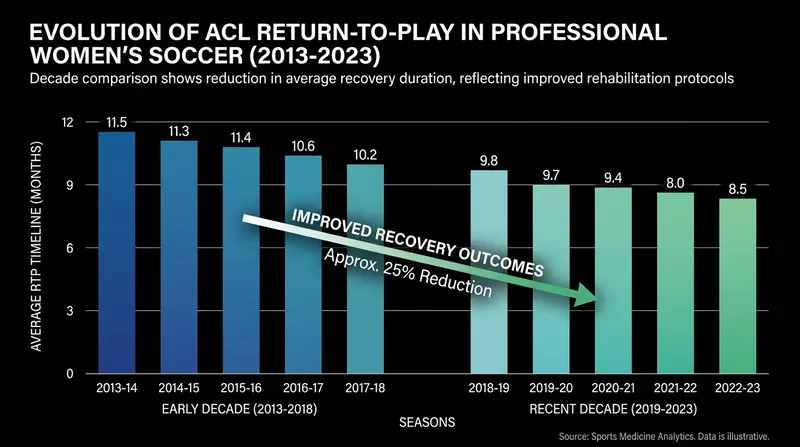 Advancements in sports medicine have steadily improved the success rate of ACL recoveries in women's soccer.