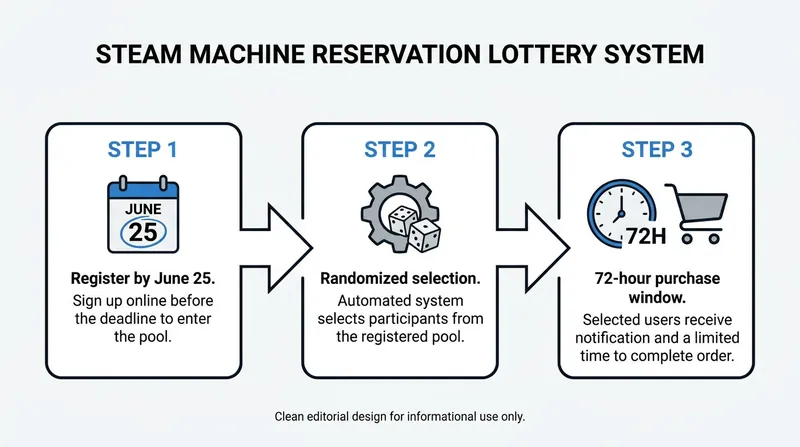 Valve is using a randomized lottery system to combat scalpers and manage limited stock.