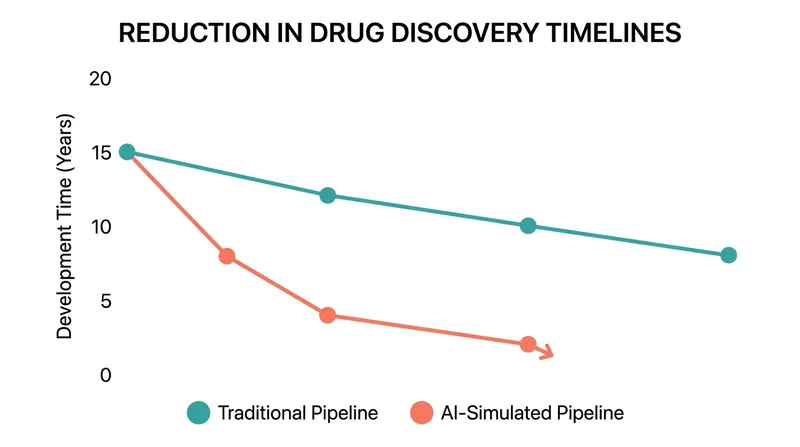 Biological AI simulations can identify drug toxicity and efficacy years before human clinical trials begin.