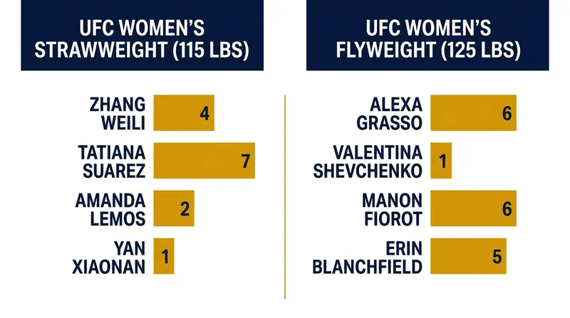 A look at the top contenders across the 115-pound and 125-pound divisions.
