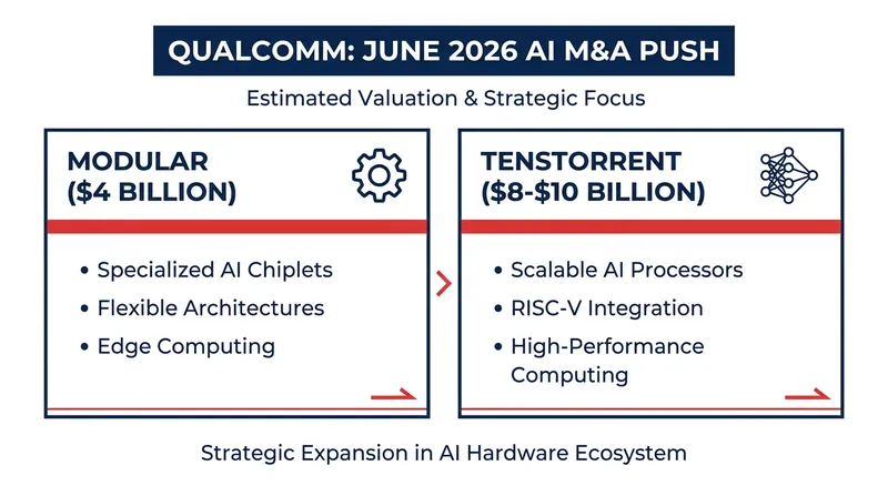 Qualcomm is preparing to spend upward of $14 billion to reshape its AI silicon and software portfolio.