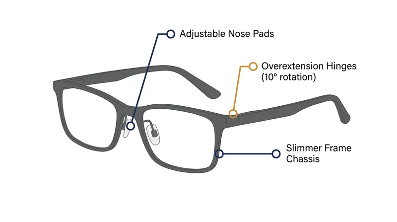Ergonomic upgrades allow the Optics line to be worn comfortably for a full day.