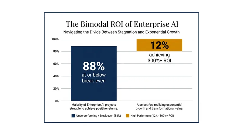 Data from the Stanford Digital Economy Lab highlights a stark divide in enterprise AI profitability.
