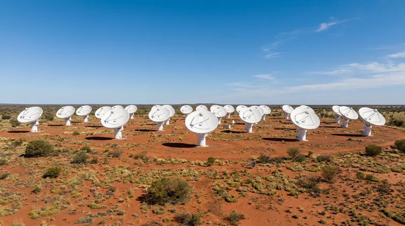 The ASKAP radio telescope in Western Australia detected the initial radio pulses from the binary system.