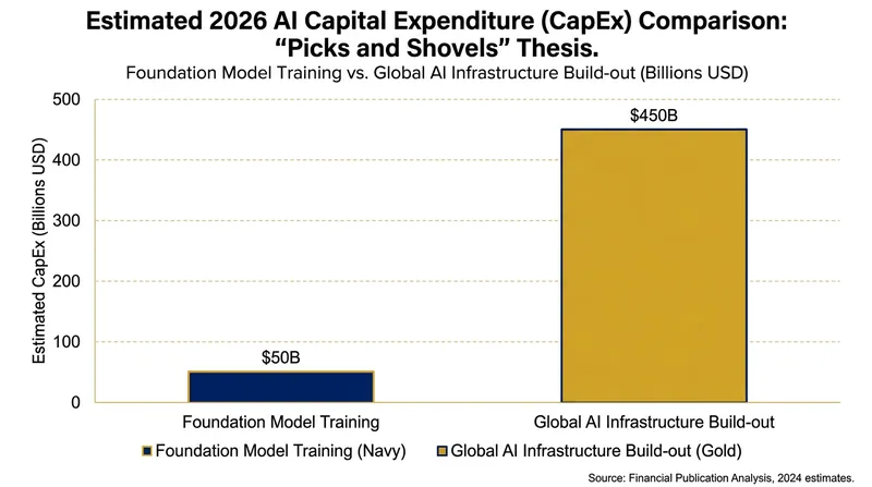 Capital expenditures heavily favor the physical build-out of data centers and specialized hardware.