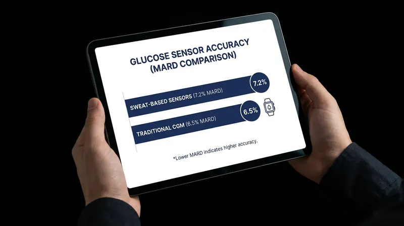 Early clinical trials show that sweat-based glucose sensors are highly competitive with existing continuous monitoring systems.