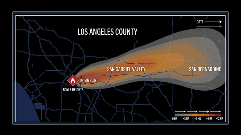 Shifting winds have pushed the toxic haze across multiple Southern California communities, triggering widespread air quality alerts.