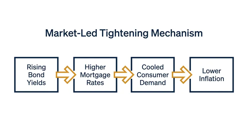 How the bond market 'does the Fed's work' by organically tightening financial conditions.