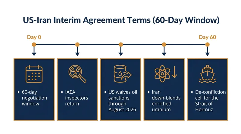 Key components of the preliminary US-Iran memorandum of understanding.