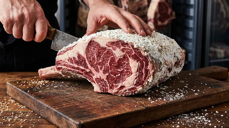 Koji spores can dry-age a cut of beef in just 36 hours, achieving the same tenderness as a traditional 21-day age.