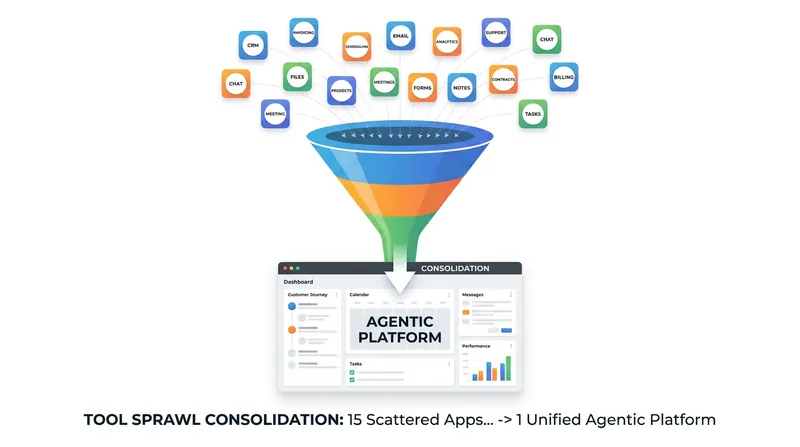 Unified agent platforms are replacing the fragile, expensive web of disconnected SaaS subscriptions.