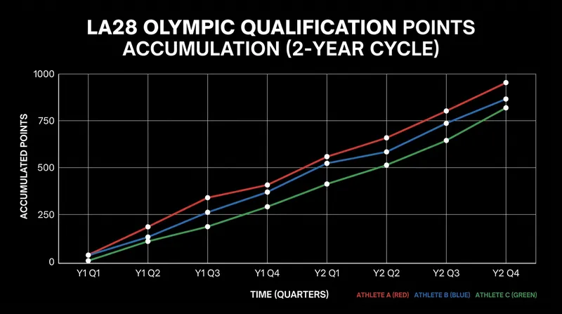 The road to LA28 requires skaters to accumulate points across multiple WST events over two years.