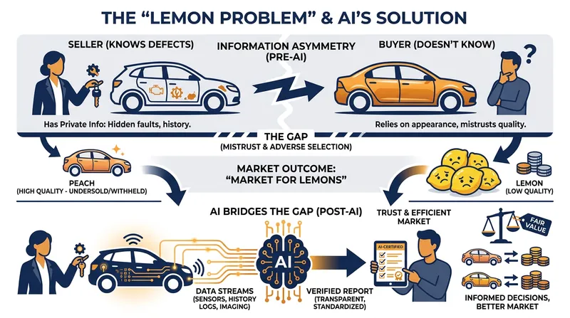 How artificial intelligence solves information asymmetry in vehicle sales.