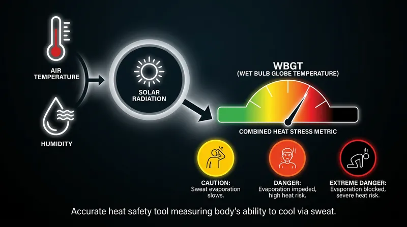 High humidity can neutralize the body's ability to cool itself, regardless of acclimatization.