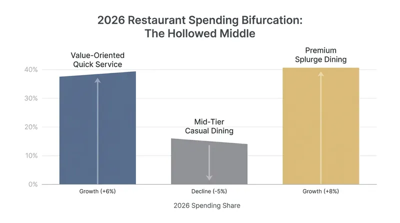 Industry data shows consumers are increasingly choosing either budget-friendly options or high-end experiences.
