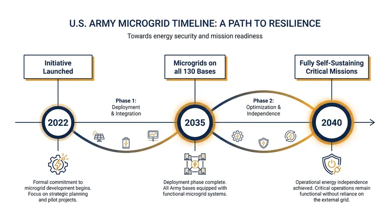 The U.S. Army has mandated the installation of microgrids across all its global installations by 2035.