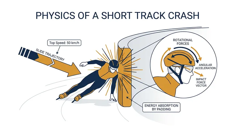 The ISU and Oxford University are studying the unique rotational forces and G-loads experienced during short track crashes.