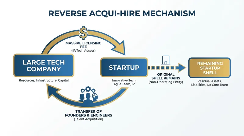 How the reverse acqui-hire bypasses traditional merger and acquisition structures.