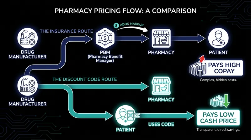How discount networks bypass traditional Pharmacy Benefit Managers to secure lower prices.