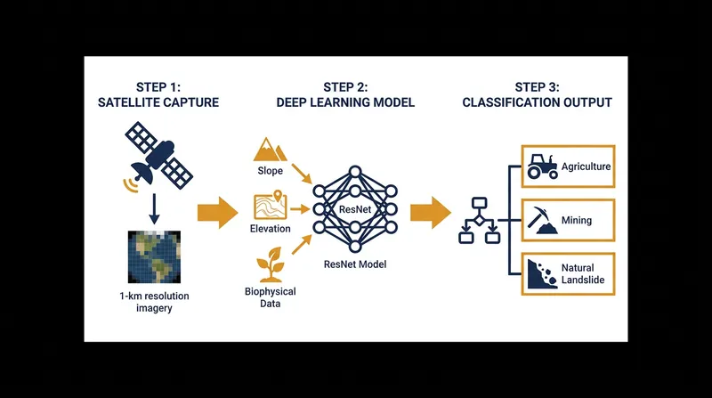 How deep learning models classify the specific causes of forest disturbances.