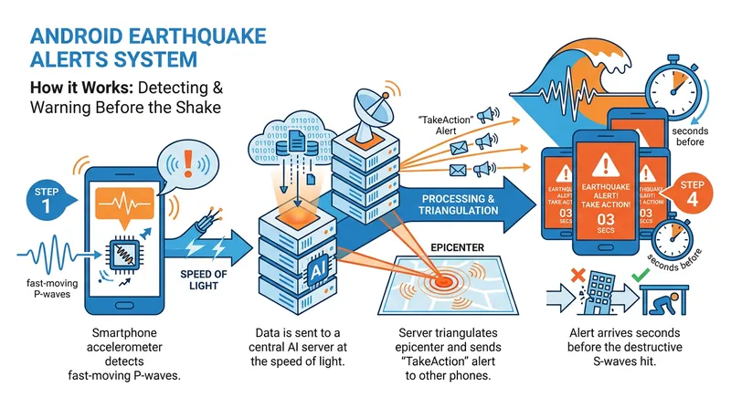 How crowdsourced smartphones provide early warnings before destructive shaking arrives.