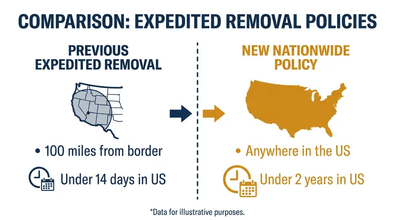 How the geographic and time limits for expedited removal are changing.