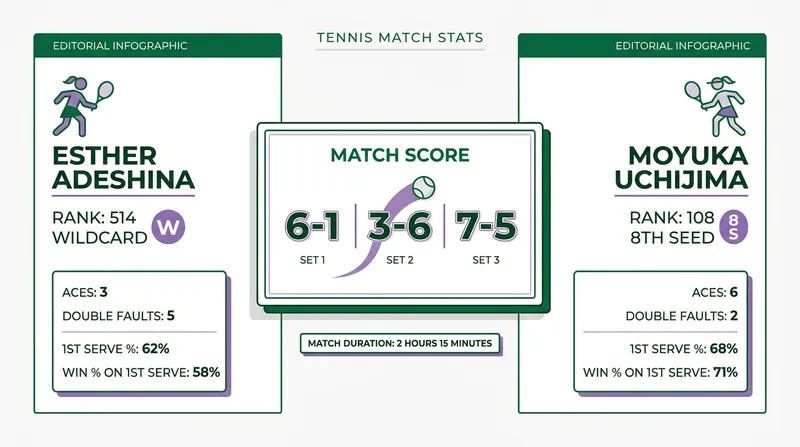 Adeshina overcame a ranking deficit of over 400 places to defeat the eighth seed.