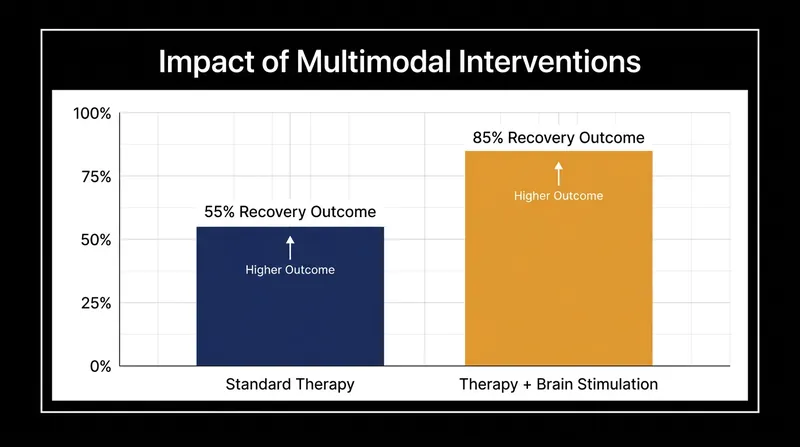 Clinical trials indicate that combining physical therapy with non-invasive brain stimulation yields superior recovery outcomes.