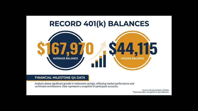While average balances hit a record $167,970, the median balance of $44,115 reflects the reality for the typical worker.