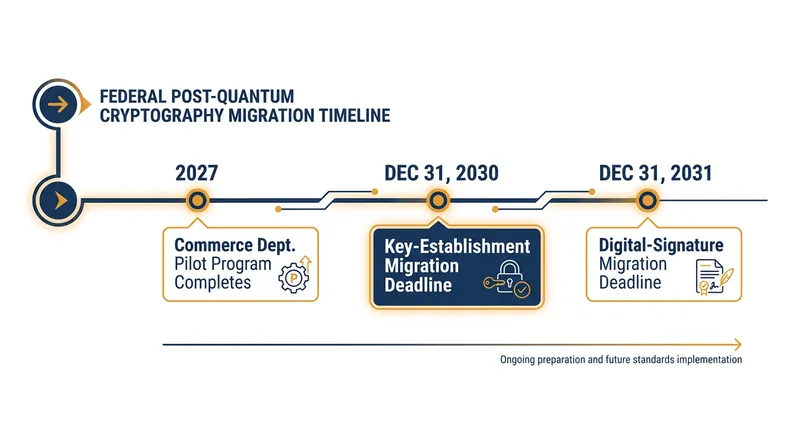 The new executive order establishes strict, enforceable deadlines for federal agencies to transition to quantum-resistant encryption.
