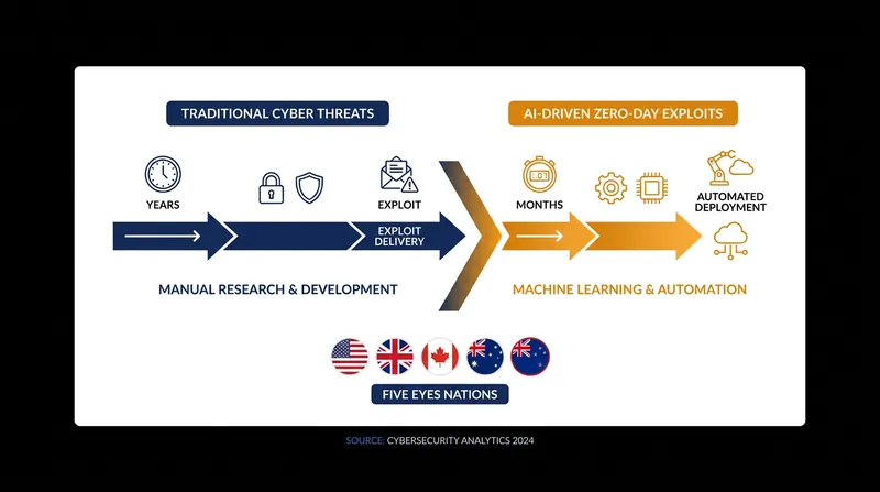 The Five Eyes alliance has drastically shortened its timeline for when AI will overwhelm traditional cyber defenses.