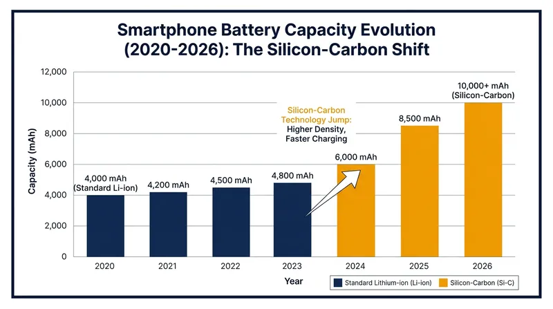 Silicon-carbon technology is simultaneously pushing battery capacities to record highs.